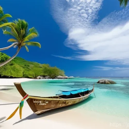 세이셸 역사적 사건과 이슈 - **Prompt:** A serene and picturesque scene of Anse Source d'Argent beach on La Digue Island, Seychel...