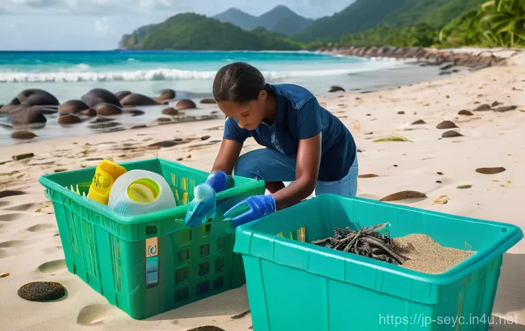 세이셸 해양 쓰레기 문제 - **Prompt:** A breathtaking aerial view of a pristine, untouched Seychelles beach, featuring brillian... 세이셸 해양 쓰레기 문제 - **Prompt:** A breathtaking aerial view of a pristine, untouched Seychelles beach, featuring brillian...