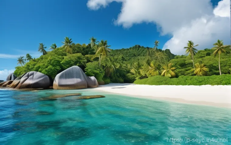 세이셸 정치적 안정 상황 - **Prompt 1: Serene Island Paradise with Iconic Nature**
    "A breathtaking panoramic wide shot of a...